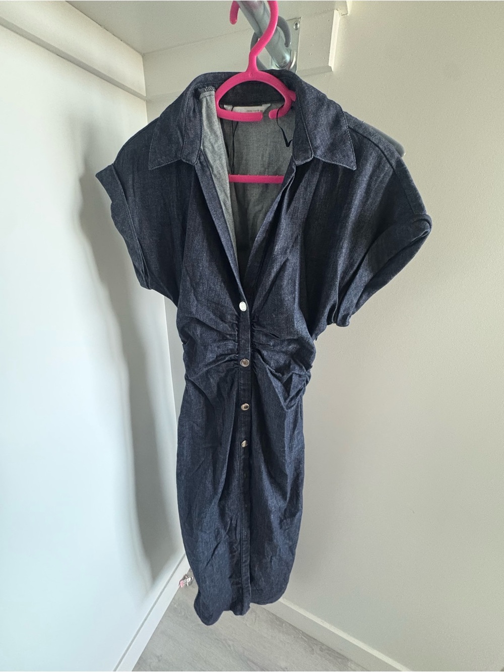 Zara Dark Blue Denim Maxi Dress